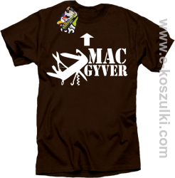 Mac Gyver - koszulka męska brązowy