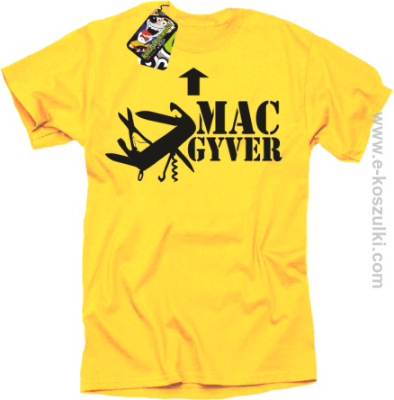 Mac Gyver - koszulka męska żółty