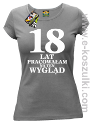 18 lat pracowałam na ten wygląd -  koszulka damska szary
