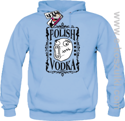 Polish Vodka - bluza męska z kapturem - błękitny