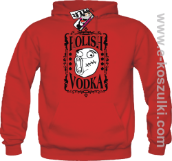 Polish Vodka - bluza męska z kapturem - czerwony