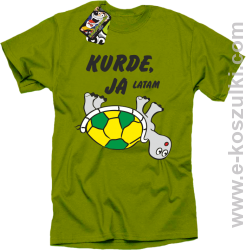 Kurde, ja latam - żółwik - koszulka męska kiwi