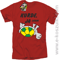 Kurde, ja latam - żółwik - koszulka męska czerwona