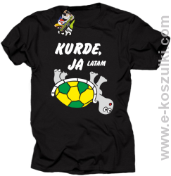 Kurde, ja latam - żółwik - koszulka męska czarna