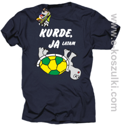 Kurde, ja latam - żółwik - koszulka męska granatowa