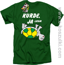 Kurde, ja latam - żółwik - koszulka męska zielona