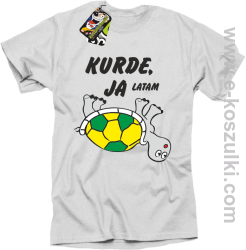 Kurde, ja latam - żółwik - koszulka męska biała
