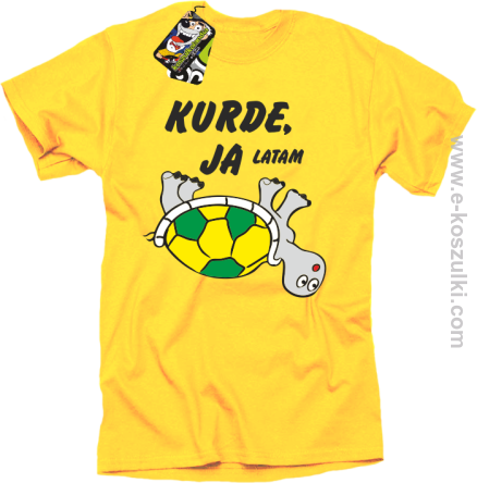 Kurde, ja latam - żółwik - koszulka męska żółta