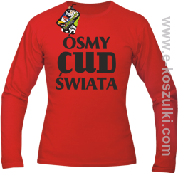 Ósmy cud świata - longsleeve męski czerwony