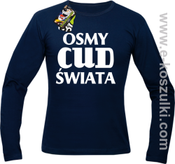 Ósmy cud świata - longsleeve męski granatowy