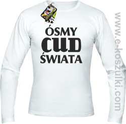 Ósmy cud świata - longsleeve męski biały
