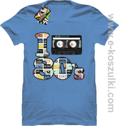 I love 80`s mix tape kaseta magnetofonowa - koszulka męska błętkina