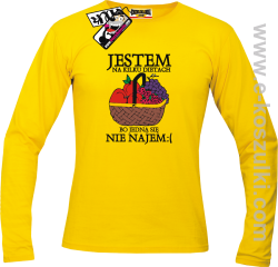 Jestem na kilku dietach - longsleeve męski - żółty