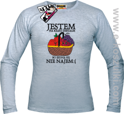 Jestem na kilku dietach - longsleeve męski - melanżowy