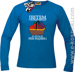 Jestem na kilku dietach - longsleeve męski - niebieski