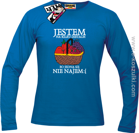 Jestem na kilku dietach - longsleeve męski