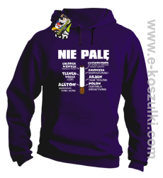 Nie palę bo to szkodzi zdrowiu - bluza z kapturem fioletowa