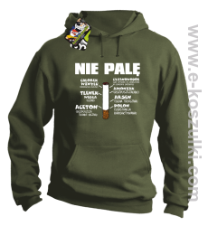 Nie palę bo to szkodzi zdrowiu - bluza z kapturem khaki