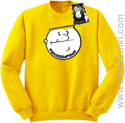 wuss up bro-ciepła modna bluza żółta