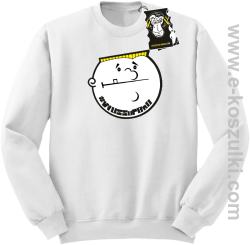 wuss up bro-ciepła modna bluza biała