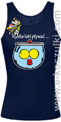 Rybka lubi pływać - top damski granatowy