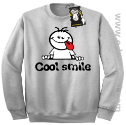 Cool smile- zabawna bluza z nadrukiem bez kaptura melanż