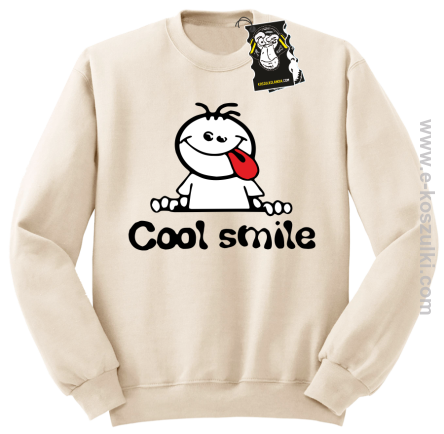 Cool smile - zabawna bluza z nadrukiem bez kaptura