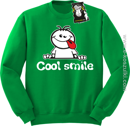 Cool smile - zabawna bluza z nadrukiem bez kaptura