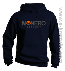 MONERO CPU CryptoMiner - bluza z kapturem granatowa