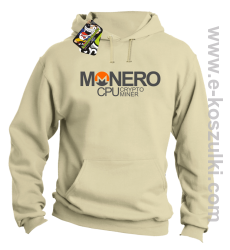 MONERO CPU CryptoMiner - bluza z kapturem beżowa