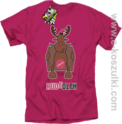 Rudeolph Cenzura - koszulka męska różowa