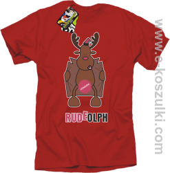 Rudeolph Cenzura - koszulka męska czerwona