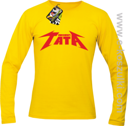 Rockowy tata - longsleeve z nadrukiem żółty