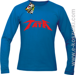 Rockowy tata - longsleeve z nadrukiem niebieski