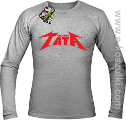 Rockowy tata - longsleeve z nadrukiem szary