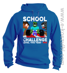 School Challenge Level this year PRO - bluza z kapturem niebieska