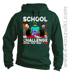 School Challenge Level this year PRO - bluza z kapturem butelkowa
