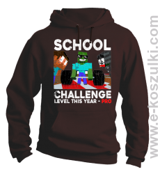 School Challenge Level this year PRO - bluza z kapturem brązowa