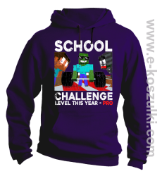 School Challenge Level this year PRO - bluza z kapturem fioletowa