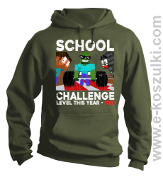 School Challenge Level this year PRO - bluza z kapturem khaki