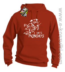 I hate mondays - bluza z kapturemv pomarańczowy