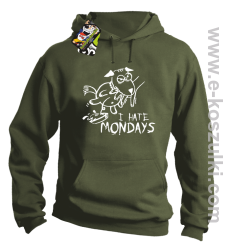 I hate mondays - bluza z kapturem khaki