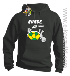 Kurde, ja latam - żółwik - bluza z kapturem szara