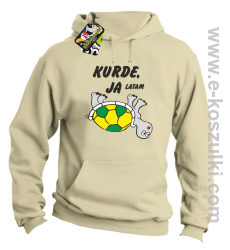 Kurde, ja latam - żółwik - bluza z kapturem beżowa
