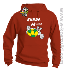 Kurde, ja latam - żółwik - bluza z kapturem pomarańczowa