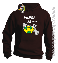 Kurde, ja latam - żółwik - bluza z kapturem brązowa