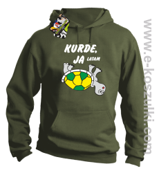 Kurde, ja latam - żółwik - bluza z kapturem khaki