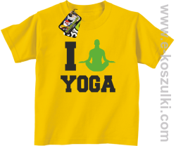 I love YOGA - koszulka dziecięca żółty