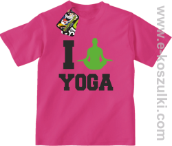 I love YOGA - koszulka dziecięca fuchsia