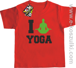 I love YOGA - koszulka dziecięca czerwony